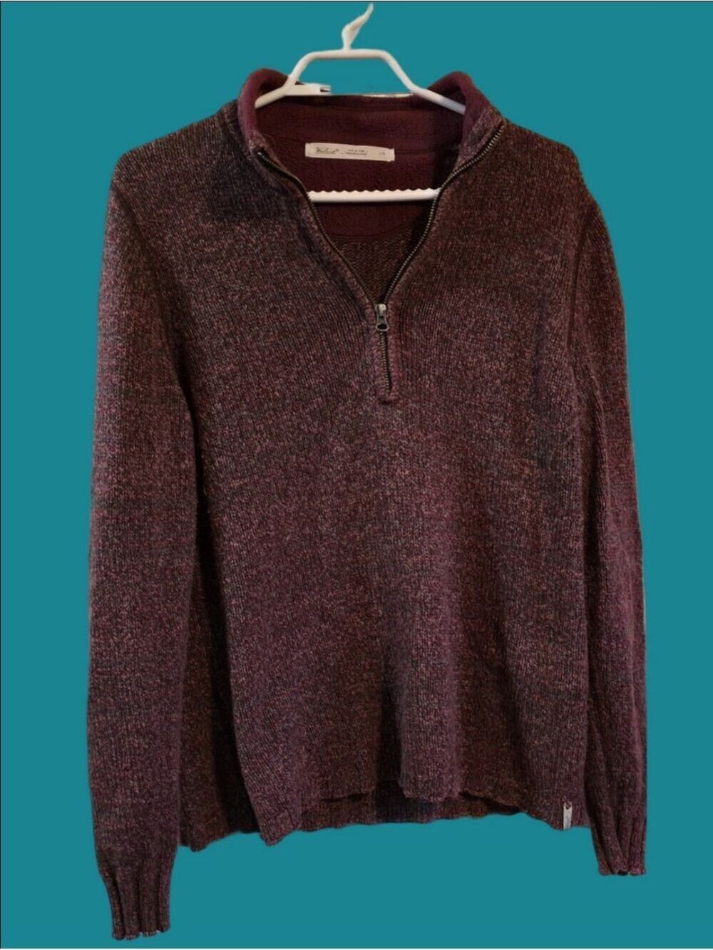 4/$97 Deal! Vintage Woolrich Women's Heathered Burgundy Crewneck Sweater